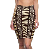 Primal Print African Midi  Skirt