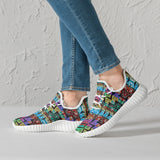 181. Mesh Knit Sneakers - White/Black
