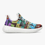African Graffitti Art  Sneakers - White/Black - $59.99