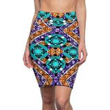 Convergence African Midi Skirt