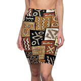 Language African Midi Skirt