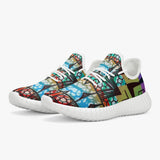 African Graffitti Art  Sneakers - White/Black - $59.99