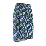 Floral Notes African Midi  Skirt