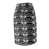 Eye of Rah Midi  Skirt - Black