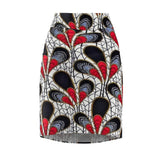 Three Leaf Mussels African Midi Skirt