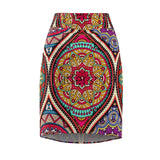 Ornament Retro Midi Skirt