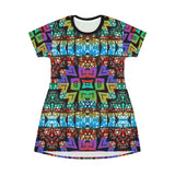 African Graffitti T-Shirt Dress - $42.99