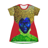 Golden Afro African T-Shirt Dress - $42.99