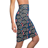 Sardine Blues Women's African Pencil Skirt