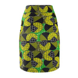 Afro-Pacman Midi Skirt