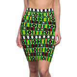 Lush African Print Midi Skirt