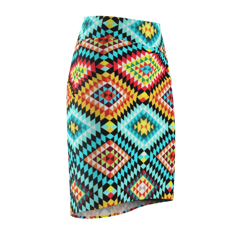 African Kaleidescope  Midi Skirt