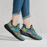 African Symbols  Sneakers - White/Black - $59.99