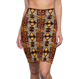 Brown Eyes African Midi Skirt