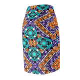 Convergence African Midi Skirt