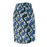 Floral Notes African Midi  Skirt