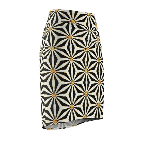 Leafless Blossom Midi Skirt