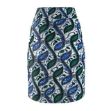 Floral Notes African Midi  Skirt