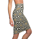 Leafless Blossom Midi Skirt