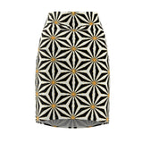Leafless Blossom Midi Skirt