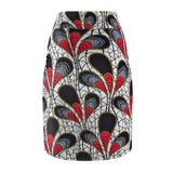 Three Leaf Mussels African Midi Skirt