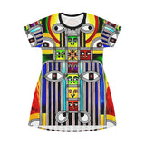 Ethiopian Protection Eyes  T-Shirt Dress - $42.99