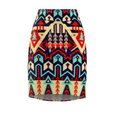 Kwa African Print  Midi Skirt
