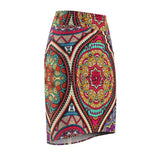 Ornament Retro Midi Skirt