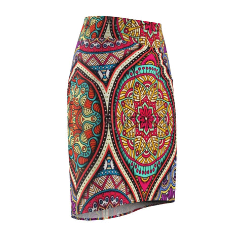 Ornament Retro Midi Skirt