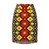 Lava Flower  African Midi Skirt