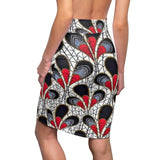 Three Leaf Mussels African Midi Skirt