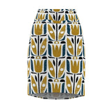 Flower Face African Midi Skirt