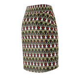 Black Bunny African  Midi Skirt