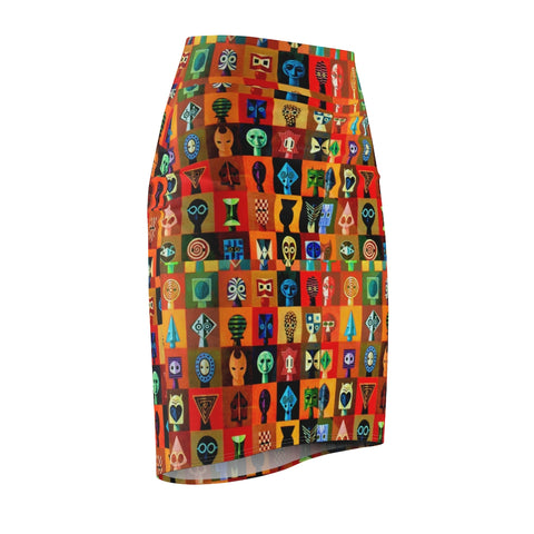 African Idols Midi  Skirt