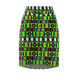 Lush African Print Midi Skirt