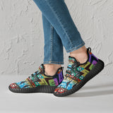 African Graffitti Art  Sneakers - White/Black - $59.99