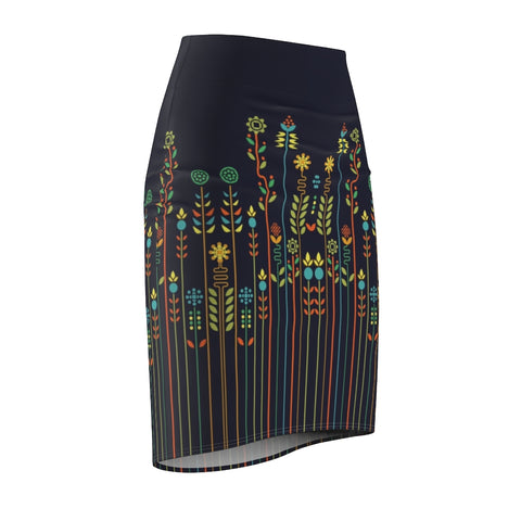 Midnight Garden African Midi Skirt - $29.99