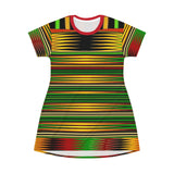African Stripes  T-Shirt Dress - $42.99