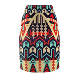 Kwa African Print  Midi Skirt