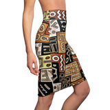 Language African Midi Skirt