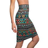 Village Style African Midi Skirt