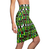 Lush African Print Midi Skirt
