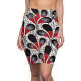Three Leaf Mussels African Midi Skirt