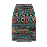 Village Style African Midi Skirt