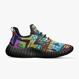 African Graffitti Art  Sneakers - White/Black - $59.99