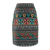 Village Style African Midi Skirt