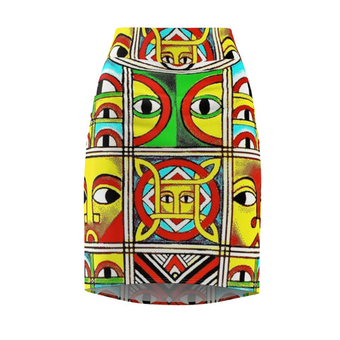 House of Suspicion African Midi Skirt