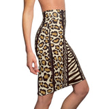 Primal Print African Midi  Skirt