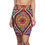 Ornament Retro Midi Skirt