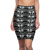 Eye of Rah Midi  Skirt - Black